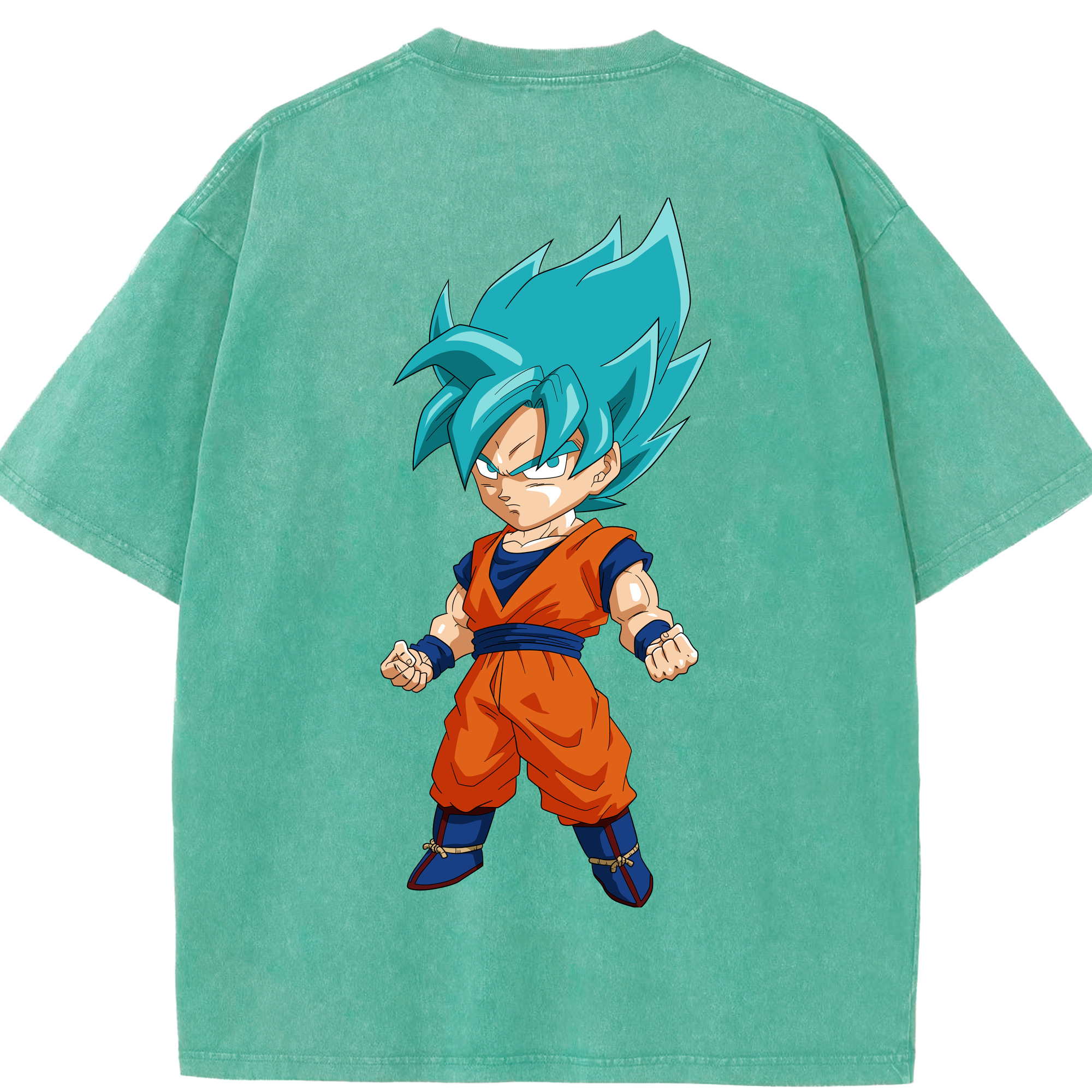 （画像用） ドラゴンボール 孫 悟飯（そんごはん）DRAGON BALL Son Gohan 綿100% ヴィンテージ風 半袖Tシャツ（背面プリント）